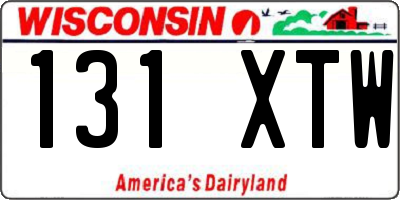 WI license plate 131XTW