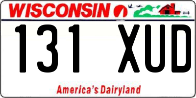 WI license plate 131XUD