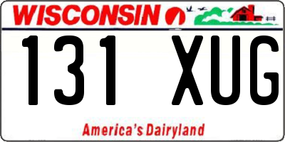 WI license plate 131XUG