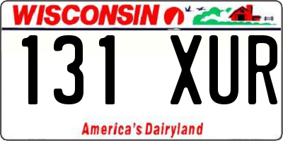 WI license plate 131XUR