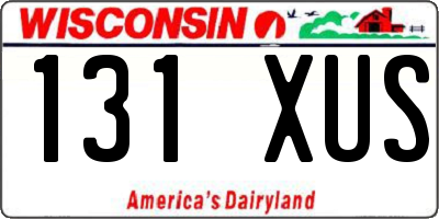 WI license plate 131XUS