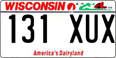 WI license plate 131XUX