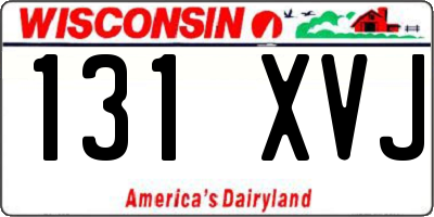 WI license plate 131XVJ