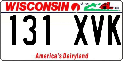 WI license plate 131XVK