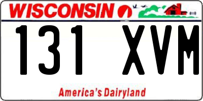 WI license plate 131XVM
