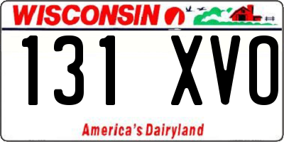 WI license plate 131XVO