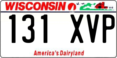WI license plate 131XVP