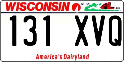 WI license plate 131XVQ