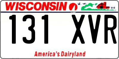 WI license plate 131XVR
