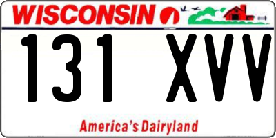 WI license plate 131XVV