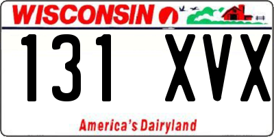 WI license plate 131XVX
