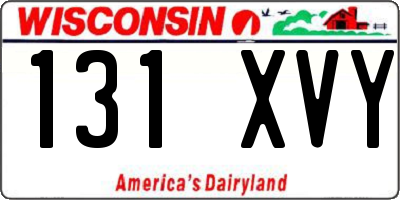WI license plate 131XVY