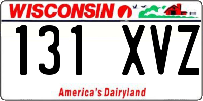 WI license plate 131XVZ