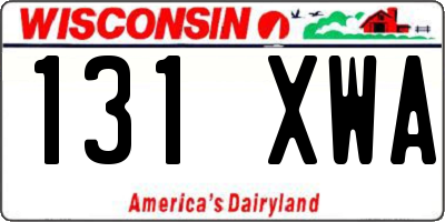 WI license plate 131XWA