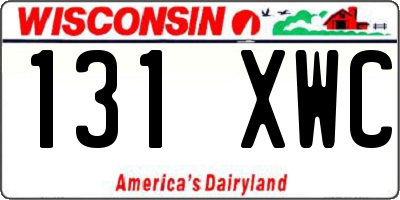 WI license plate 131XWC