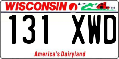 WI license plate 131XWD