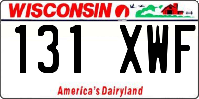 WI license plate 131XWF