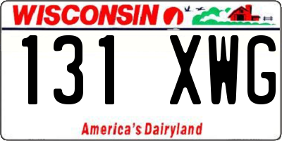 WI license plate 131XWG