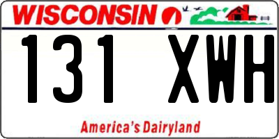WI license plate 131XWH
