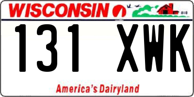 WI license plate 131XWK