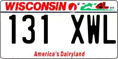 WI license plate 131XWL