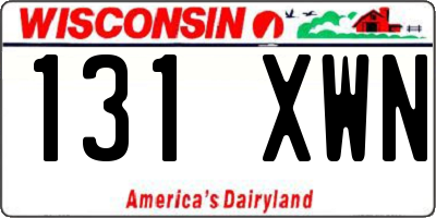 WI license plate 131XWN