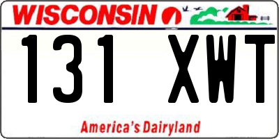 WI license plate 131XWT
