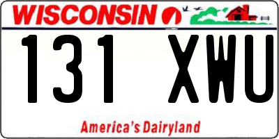 WI license plate 131XWU
