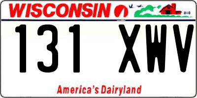 WI license plate 131XWV