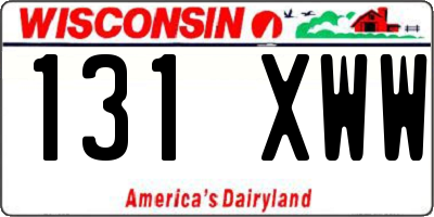 WI license plate 131XWW
