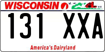 WI license plate 131XXA