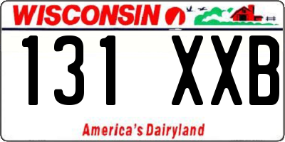 WI license plate 131XXB