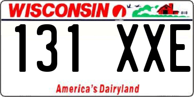 WI license plate 131XXE