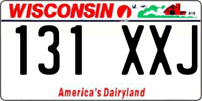 WI license plate 131XXJ