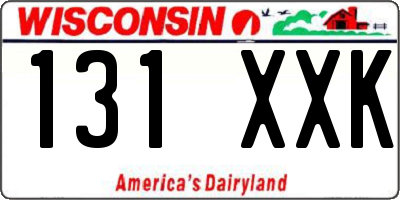 WI license plate 131XXK