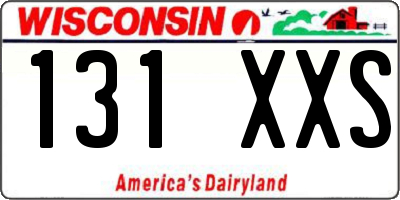 WI license plate 131XXS