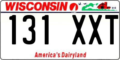 WI license plate 131XXT