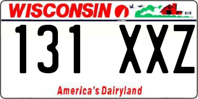 WI license plate 131XXZ