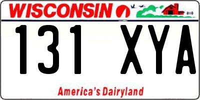 WI license plate 131XYA