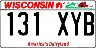 WI license plate 131XYB