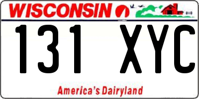 WI license plate 131XYC