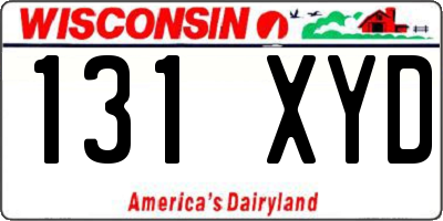 WI license plate 131XYD