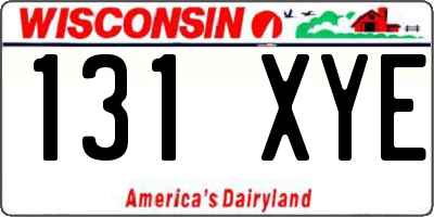 WI license plate 131XYE