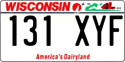 WI license plate 131XYF