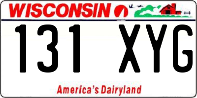 WI license plate 131XYG