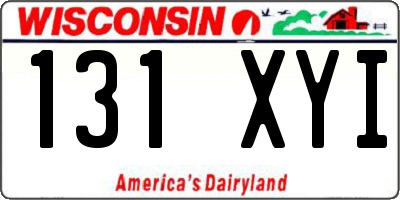WI license plate 131XYI