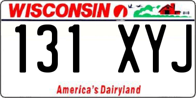 WI license plate 131XYJ