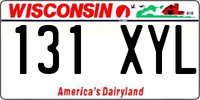 WI license plate 131XYL