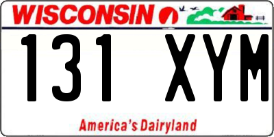 WI license plate 131XYM