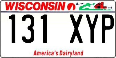 WI license plate 131XYP